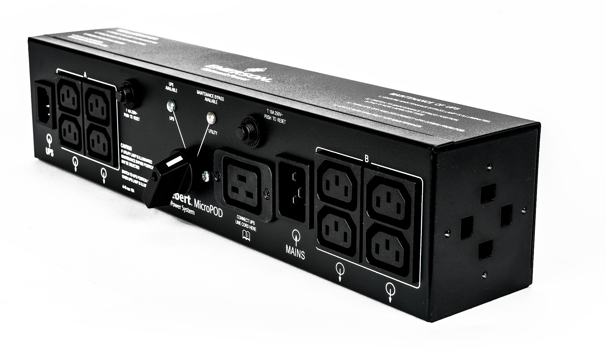 Vertiv 2U MicroPod External maintenance Bypass power distribution unit