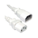 FDL 1M IEC C14 PLUG TO C13 SOCKET CABLE - 1.0mm / WHITE