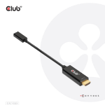 CLUB3D CAC-1333 video cable adapter 8.66" (0.22 m) HDMI Type A (Standard) USB Type-C Black