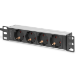 Digitus 10” Socket Strip with Aluminum Profile, 4-way safety sockets