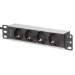 Digitus 10” Socket Strip with Aluminum Profile, 4-way safety sockets