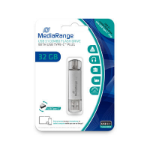 MediaRange MR936 USB flash drive 32 GB USB Type-A / USB Type-C 3.2 Gen 1 (3.1 Gen 1) Silver