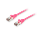 Equip Cat.6A S/FTP Patch Cable, Pink, 1.0m