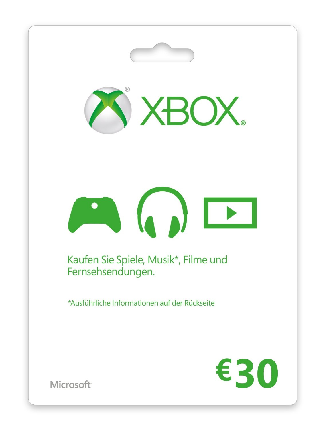 Microsoft Carte XBOX Live - 30€
