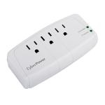 CyberPower CSB300W surge protector White 3 AC outlet(s) 125 V