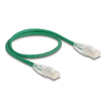 DeLOCK RJ45 Network Cable Cat.6A plug to plug with curved latch U/FTP Slim 0.5 m green