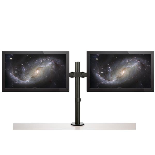 StarTech.com Desk Mount Dual Monitor Arm - Desk Clamp / Grommet VESA Monitor Mount for up to 32 inch Displays - Ergonomic Articulating Monitor Arm - Height Adjustable/Tilt/Swivel/Rotating