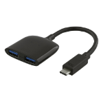 Deltaco USBC-HUB4 interface hub USB 3.2 Gen 1 (3.1 Gen 1) Type-A 1500 Mbit/s Black