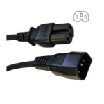 FDL 2M MAINS EXT. CABLE - IEC C14 PLUG TO IEC HOT / COLD SOCKET