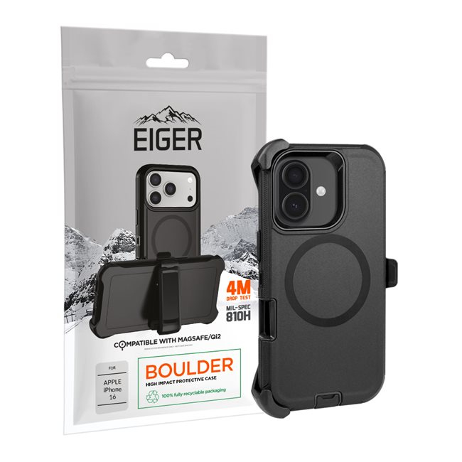 EIGER EGCA00977 mobile phone case 15.5 cm (6.1") Cover Black