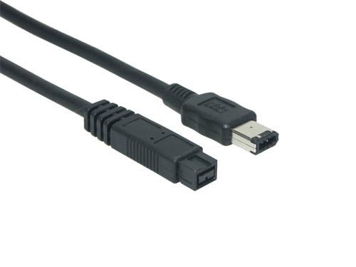 EXSYS EX-K6861 FireWire cable 2 m 9-p 6-p Black