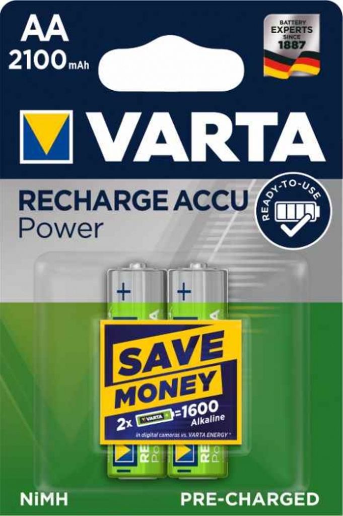 EU Product - Recharge Accu Power AA battery 2100 mAh, 2-pack thumbnail