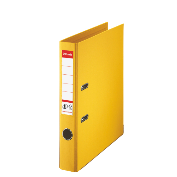 Esselte No1 Plastic Lever Arch File 50mm A4 Yellow (10 Pack) 811410