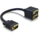 DeLOCK Adapter VGA male to 2x VGA female VGA cable 0.2 m VGA (D-Sub) 2 x VGA (D-Sub)