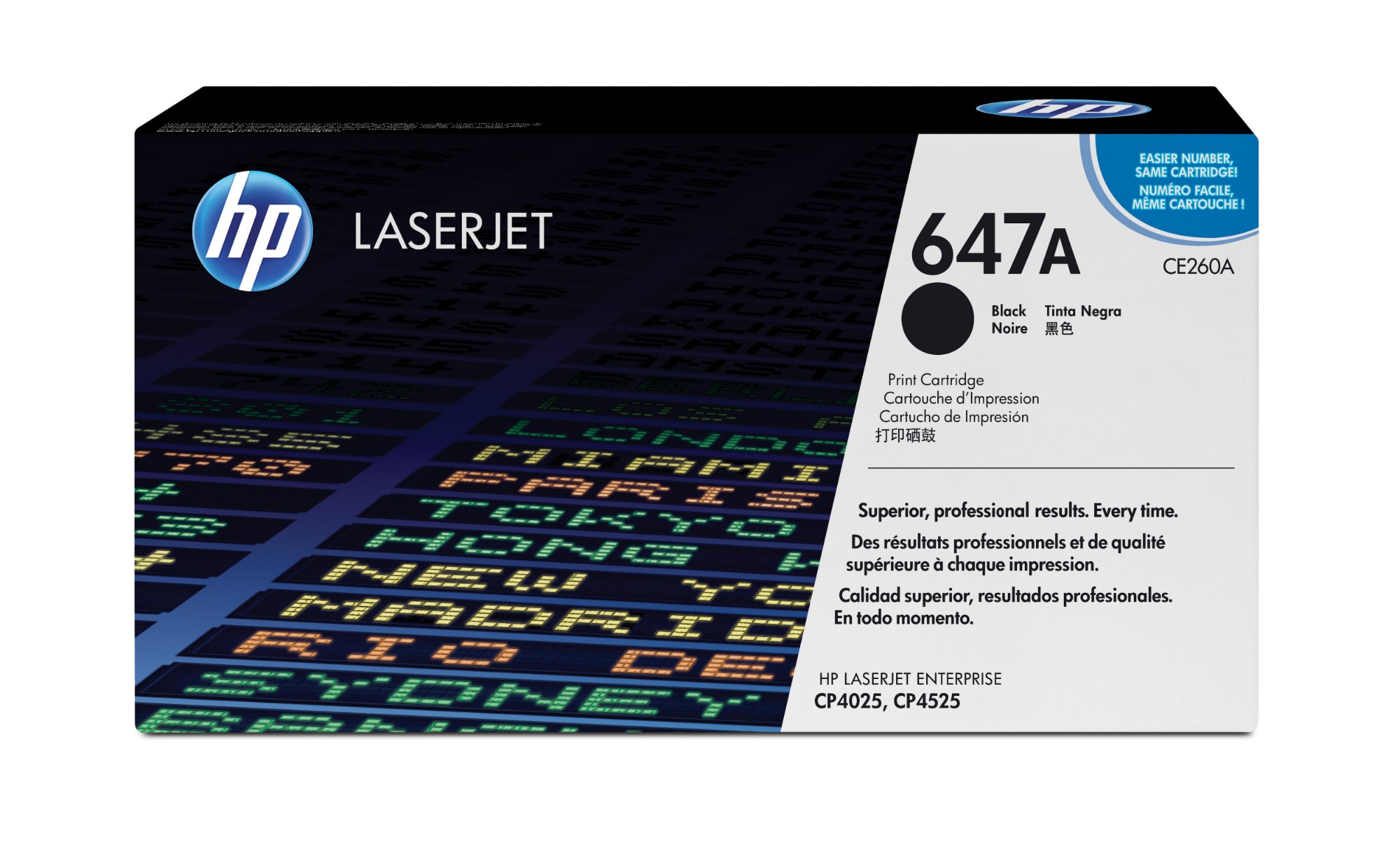 HP 647A Black LaserJet Toner Cartridge CE260A