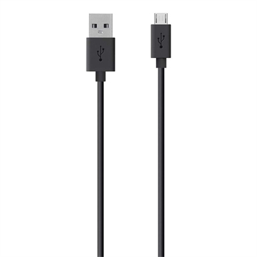 Image of Belkin USB A - Micro-USB, 2m USB cable USB 2.0 Micro-USB B Black