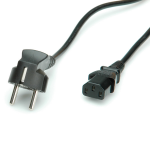 ROLINE Power Cable, straight IEC Connector 1.8 m