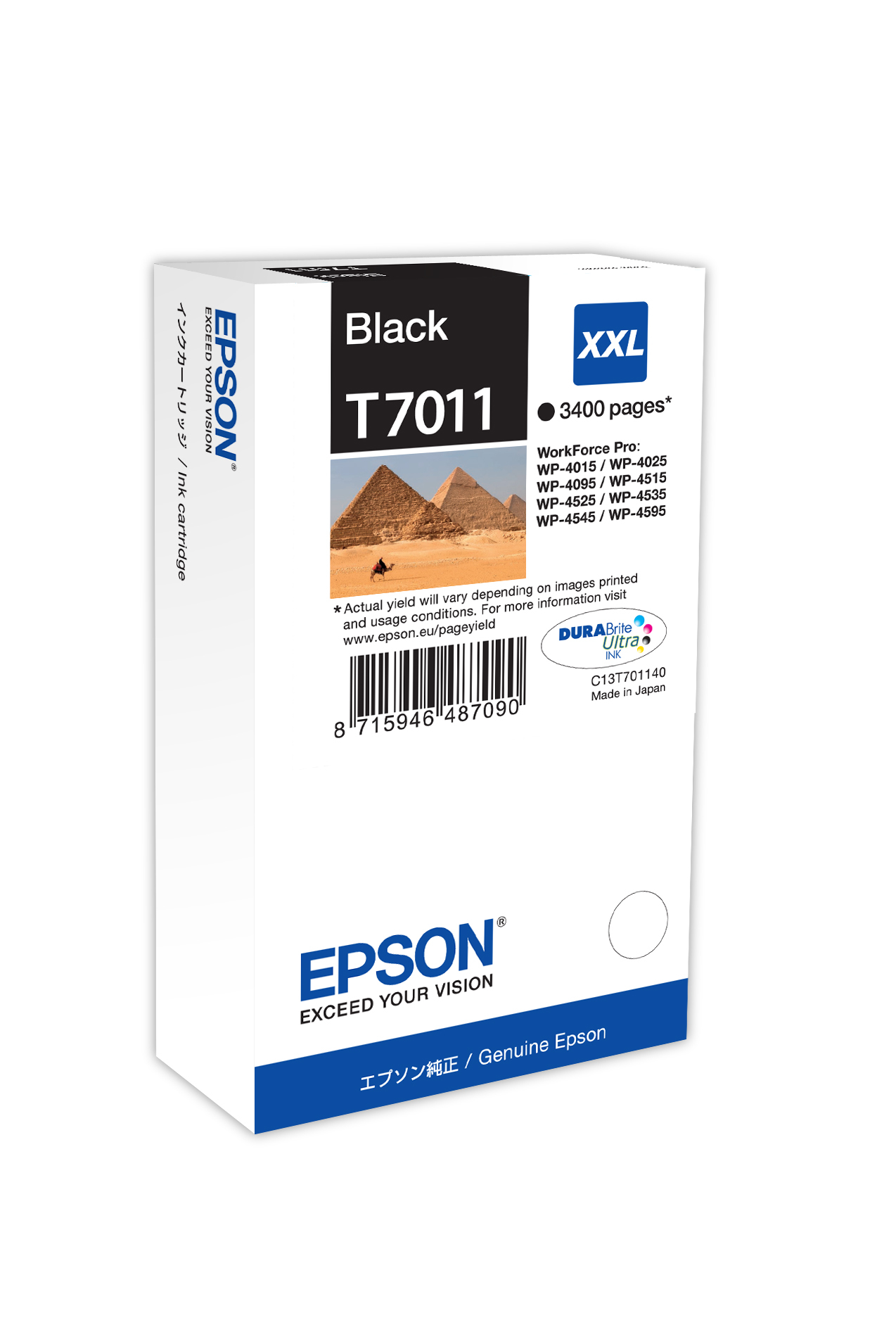 Image of Epson C13T70114010/T7011 Ink cartridge black XXL, 3.4K pages...