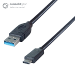 connektgear 1m USB 3.0 Connector Cable A Male to Type C Male - SuperSpeed 5Gbps