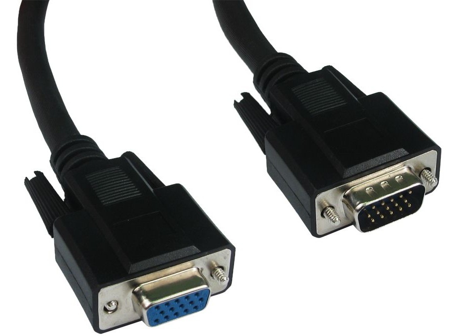 Cables Direct SVGA, 10m, M-F VGA cable VGA (D-Sub) Black
