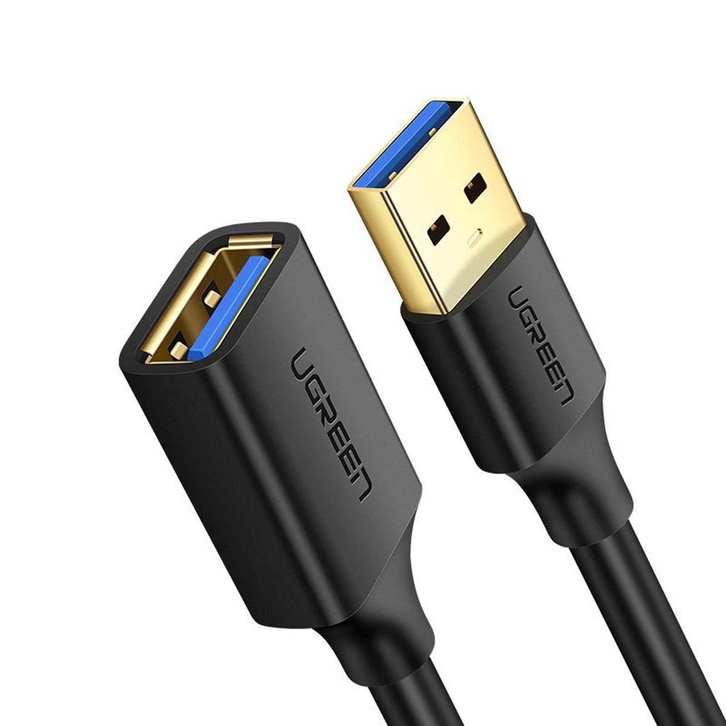 EU Product - USB-A (male) - USB-A (female) 3.0 adapter extension cable, 5Gb/s, 0.5m - Black thumbnail