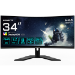 GIGABYTE G34WQCP 34" UWQHD Curved Gaming Monitor - 3440 x 1440, 1500R, 180Hz, 1ms, 350 cd/m2, AMD FreeSync Premium, DisplayHDR 400, HDMI 2.0, Displayport 1.4