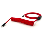 Metadot Das Premium Coiled Aviator USB-C Cable Delta Red