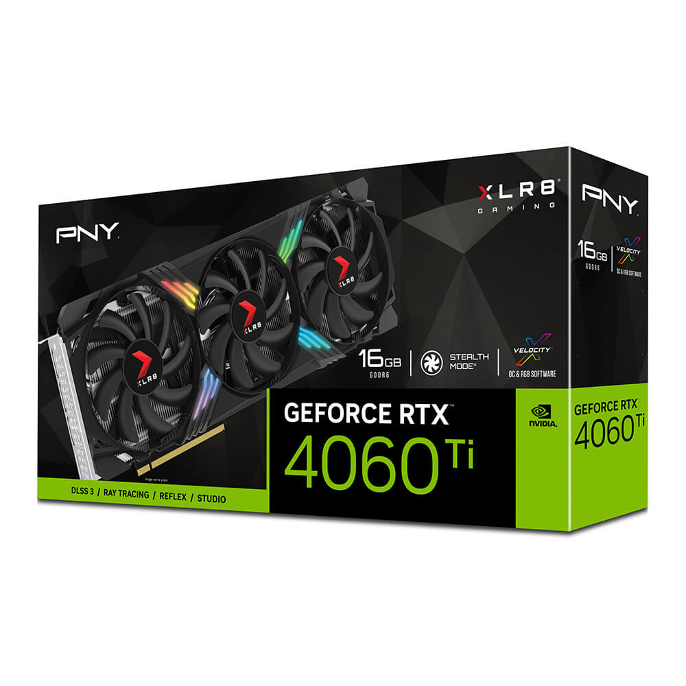 Image of PNY VCG4060T16TFXXPB1 graphics card NVIDIA GeForce RTX 4060 Ti 16...