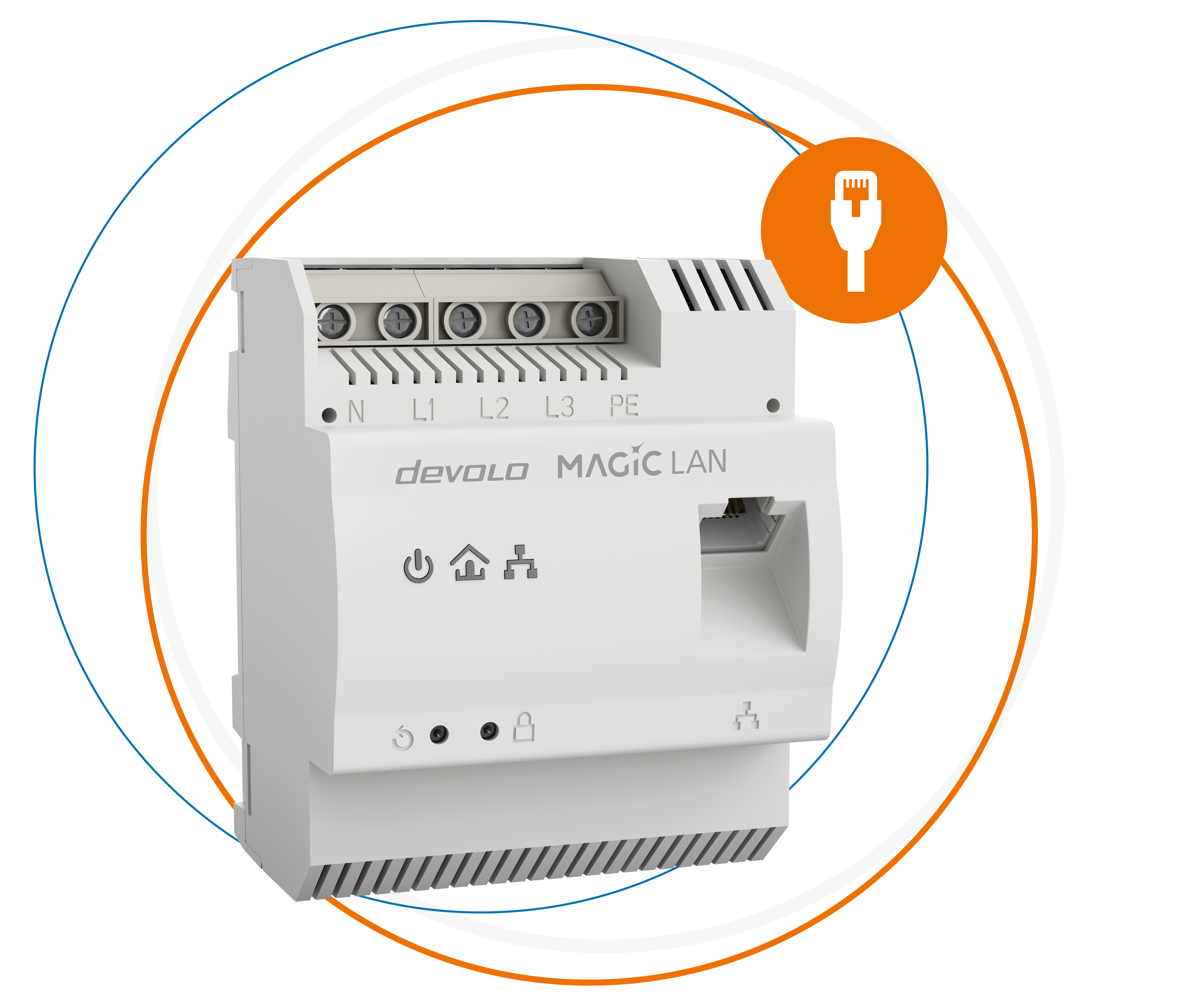 Image of Devolo Magic 2 LAN DINrail 2400 Mbit/s Ethernet LAN White 1 pc(s)
