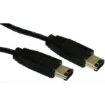 Cables Direct 3m, firewire 6 Pin 6-p Black