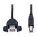 Tripp Lite U025-001-PM USB cable USB 2.0 11.8" (0.3 m) USB B 0.48 Gbit/s Black