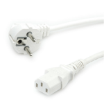 Value Power Cable, straight IEC Conncector, white 1.8 m