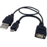 Techly ICOC MUSB-MC2 USB cable USB 2.0 0.3 m USB A USB A/Micro-USB B Black