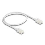 DeLOCK RJ45 Network Cable Cat.6A plug to plug with robust latch for industrial use U/UTP Slim 0.5 m white