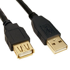 Cables Direct 77CDL-021GL USB cable 1 m USB 2.0 USB A Black