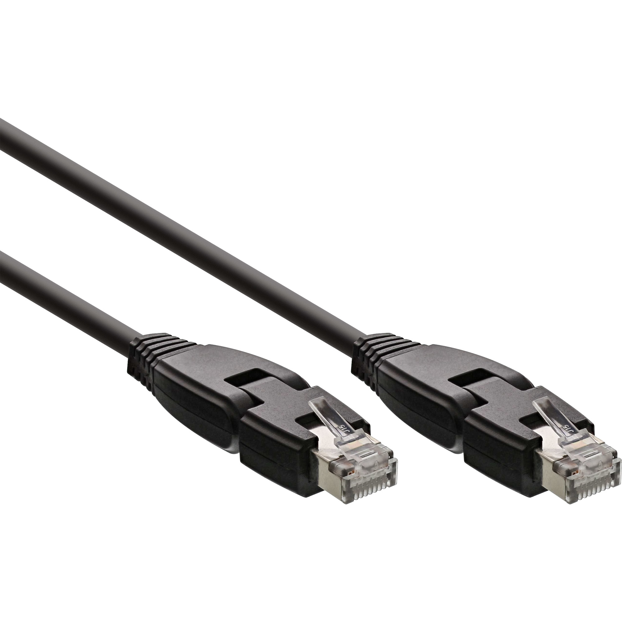 EU Product - - Patchkabel 180�, S/FTP (PiMf), Cat.6A, 500MHz, halogenfrei, Kupfer, schwarz, 1m thumbnail