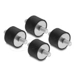 DeLOCK 60816 mounting kit Black, Steel Steel, Rubber