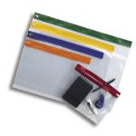 Snopake "Zippa Bag S" Assorted Colour Packs, A4 Assorted Plastic Transparent