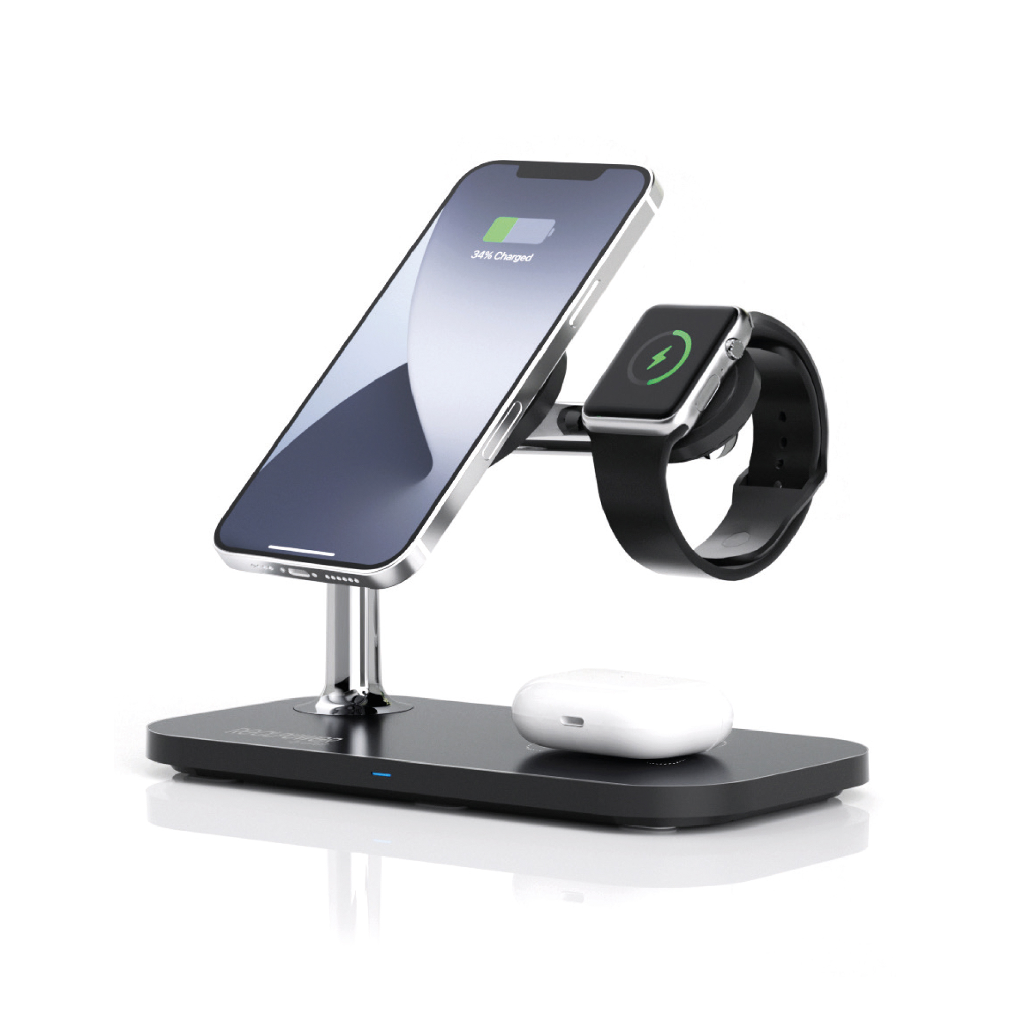 RealPower ChargeAIR Mag Smartphone, Smartwatch, Tablet Black USB Wireless charging Indoor
