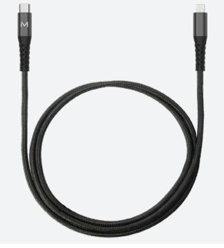 Image of Mobilis 001343 lightning cable 1 m Black