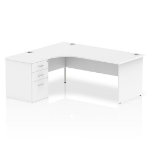 Dynamic Impulse Panel End Crescent Desk Workstation