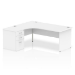 Dynamic Impulse Panel End Crescent Desk Workstation