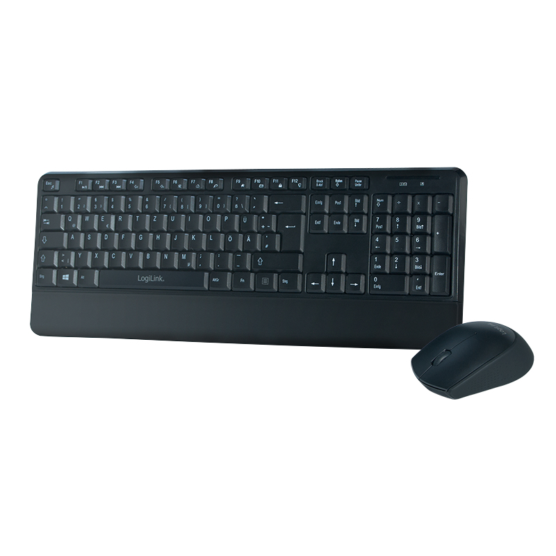 LogiLink ID0161 keyboard Mouse included RF Wireless QWERTZ German Blac