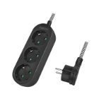LogiLink LPS261 power extension 1.5 m 3 AC outlet(s) Indoor Black, White