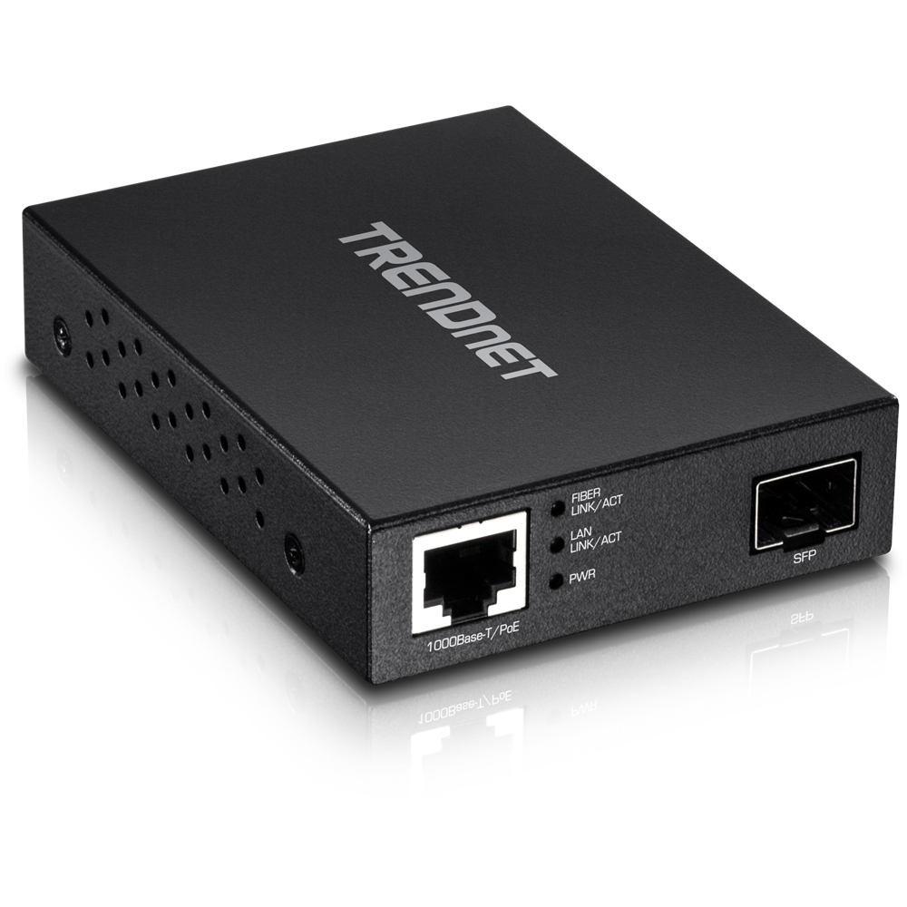 Image of Trendnet TFC-PGSFP network media converter 2000 Mbit/s Black