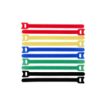Lanview LVT-CABLESTRAPS1512-10MULTI cable tie Hook & loop cable tie Polypropylene (PP) Multicolour 10 pc(s)