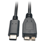 Tripp Lite U426-003 USB-C to USB Micro-B Cable (M/M) - USB 3.2, Gen 1 (5 Gbps), Thunderbolt 3 Compatible, 3 ft. (0.91 m)