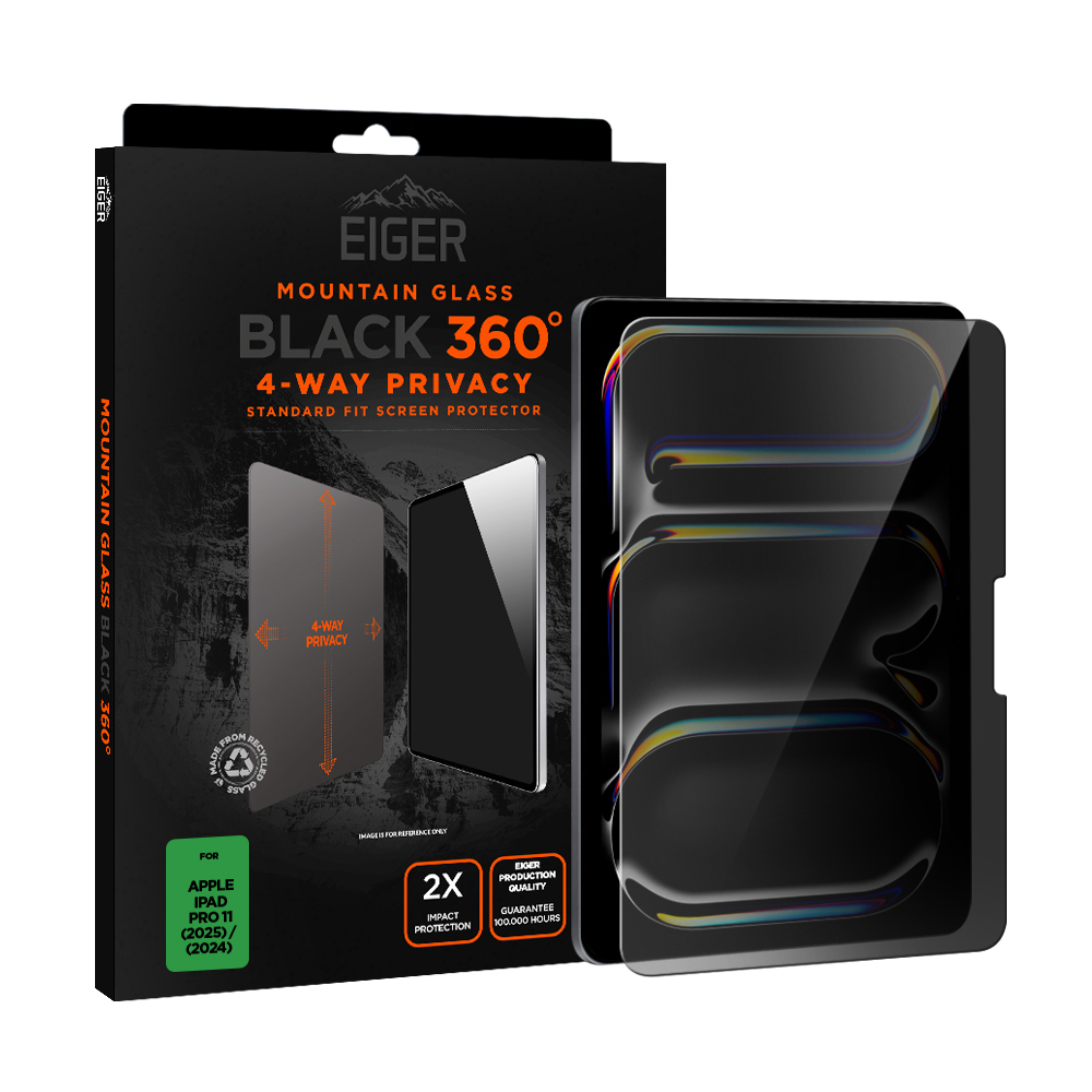Eiger VERRE TREMPE PREMIUM ASAHI 2.5D PRIVACY 360° POUR APPLE IPAD PRO