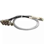 AccelTex Solutions 100 Series 8 Port Right Angle DART to N-Style Plug 10" Cable Assembly