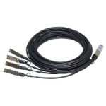 Hewlett Packard Enterprise X242 QSFP 4x10G SFP+ 3m DAC networking cable Black
